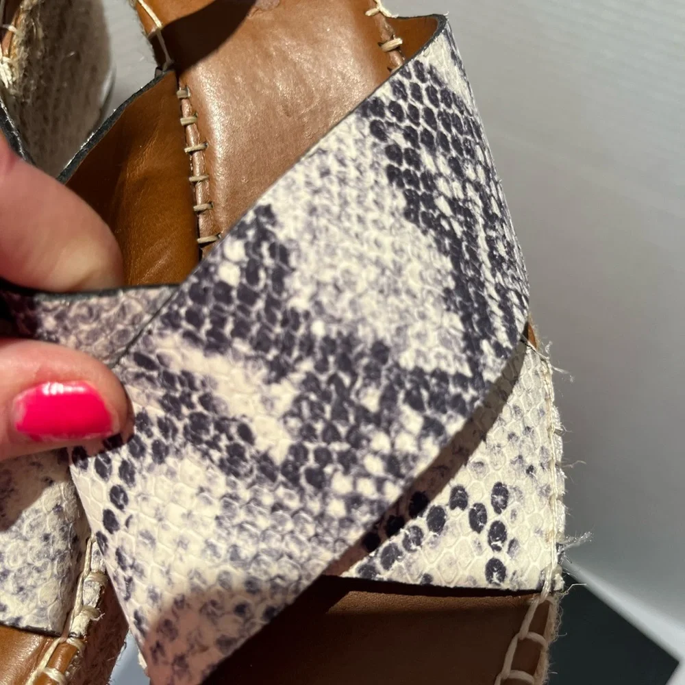 Franco Sarto Snakeskin Patterned Women's wedge  Sandals - Picture 6 of 14